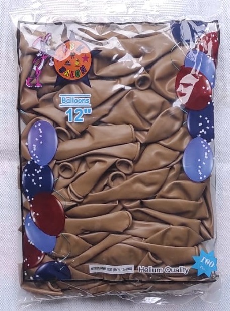 Toptan hbk Pastel Karamel Kahve Balon 12
